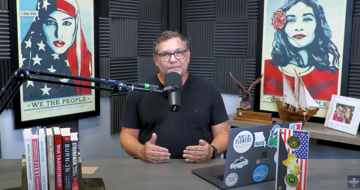 Fred, recording his podcast